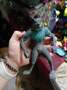 Grenix Mucktail action figure, a Gnoll character from the EverQuest fantasy game